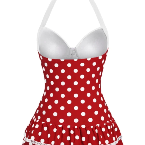 ⛱️👙Cute, Vintage Retro-Style Polka Dot Swim Suit | XL - Picture 2 of 4